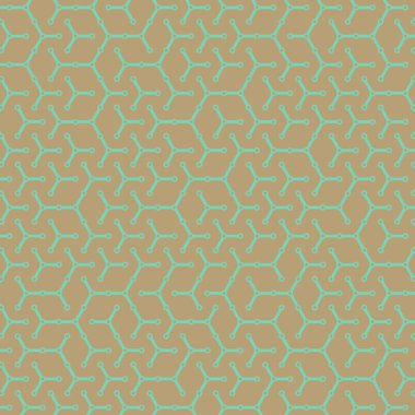  Altıgen Labirent deseni soyut illüstrasyon