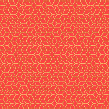  Altıgen Labirent deseni soyut illüstrasyon