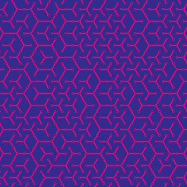  Altıgen Labirent deseni soyut illüstrasyon