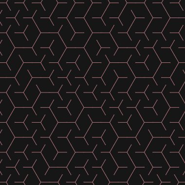  Altıgen Labirent deseni soyut illüstrasyon