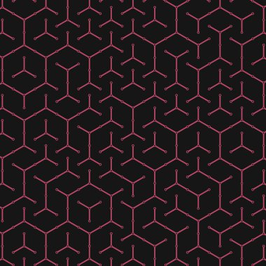  Altıgen Labirent deseni soyut illüstrasyon