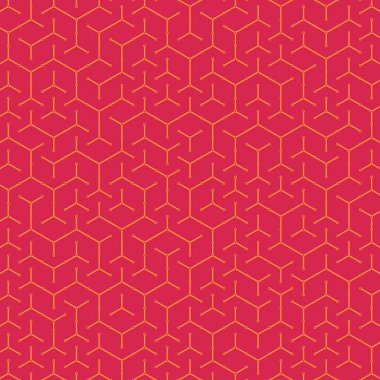  Altıgen Labirent deseni soyut illüstrasyon