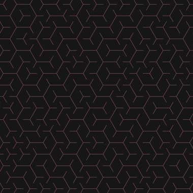  Altıgen Labirent deseni soyut illüstrasyon