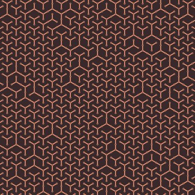  Altıgen Labirent deseni soyut illüstrasyon