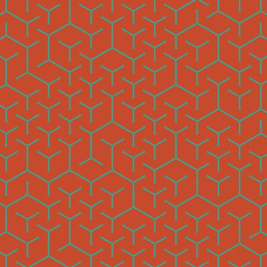  Altıgen Labirent deseni soyut illüstrasyon