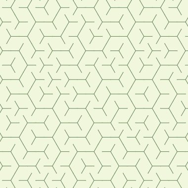  Altıgen Labirent deseni soyut illüstrasyon