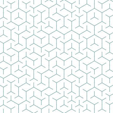  Altıgen Labirent deseni soyut illüstrasyon