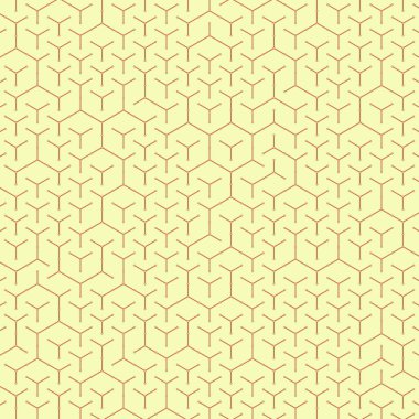  Altıgen Labirent deseni soyut illüstrasyon