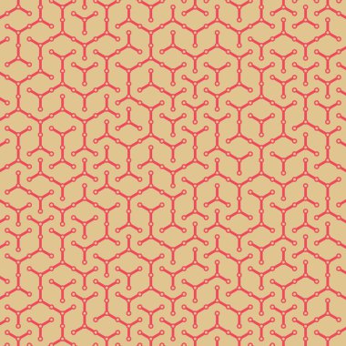  Altıgen Labirent deseni soyut illüstrasyon