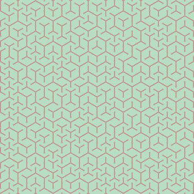  Altıgen Labirent deseni soyut illüstrasyon