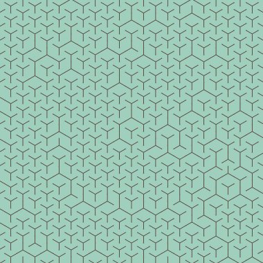  Altıgen Labirent deseni soyut illüstrasyon