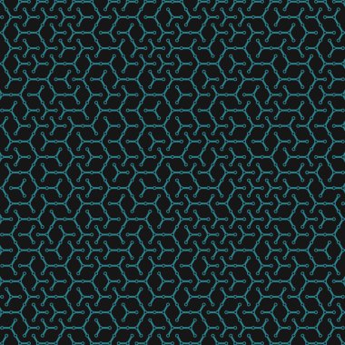  Altıgen Labirent deseni soyut illüstrasyon