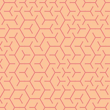  Altıgen Labirent deseni soyut illüstrasyon