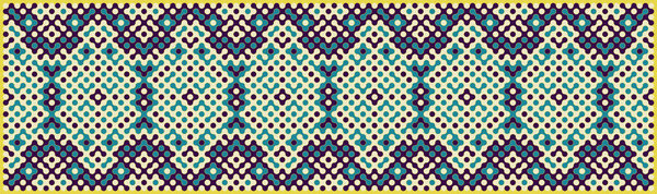 Multicolor truchet tiling connections illustration