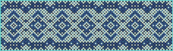 Multicolor truchet tiling connections illustration