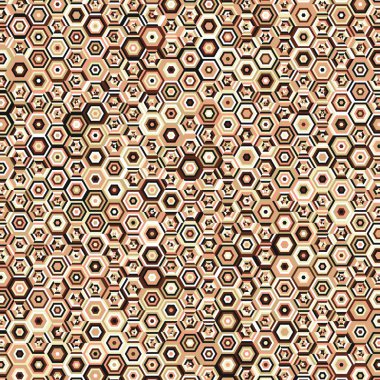  Altıgen Labirent deseni soyut illüstrasyon