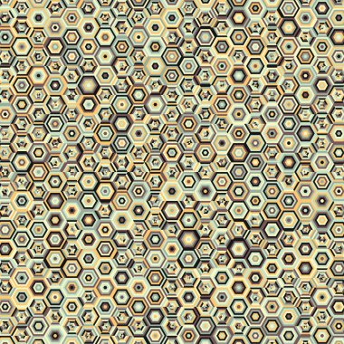  Altıgen Labirent deseni soyut illüstrasyon