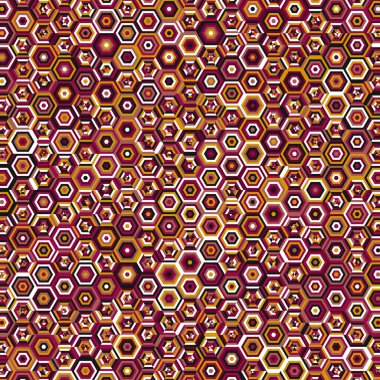  Altıgen Labirent deseni soyut illüstrasyon