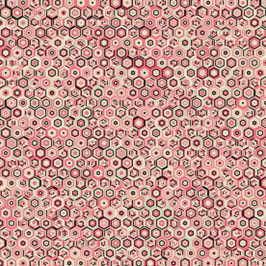  Altıgen Labirent deseni soyut illüstrasyon