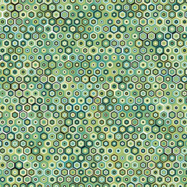  Altıgen Labirent deseni soyut illüstrasyon