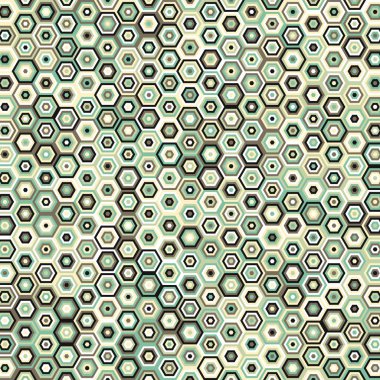  Altıgen Labirent deseni soyut illüstrasyon