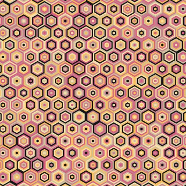  Altıgen Labirent deseni soyut illüstrasyon