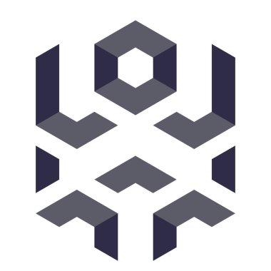  Altıgen Üçgen Paketli 3 boyutlu illüzyon soyut illüstrasyon