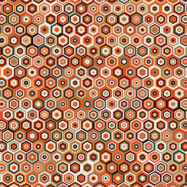  Altıgen Labirent deseni soyut illüstrasyon