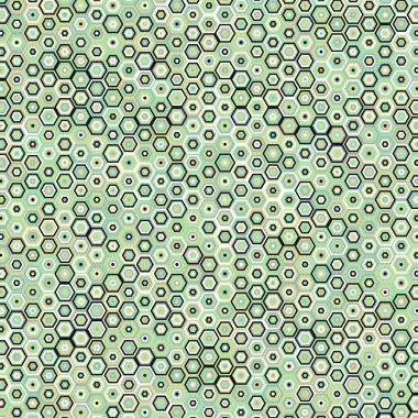  Altıgen Labirent deseni soyut illüstrasyon