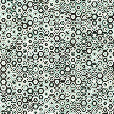  Altıgen Labirent deseni soyut illüstrasyon