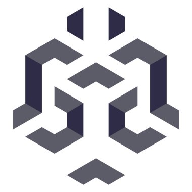  Altıgen Üçgen Paketli 3 boyutlu illüzyon soyut illüstrasyon