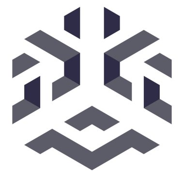  Altıgen Üçgen Paketli 3 boyutlu illüzyon soyut illüstrasyon