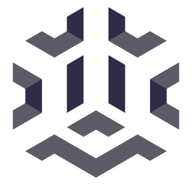  Altıgen Üçgen Paketli 3 boyutlu illüzyon soyut illüstrasyon