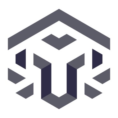  Altıgen Üçgen Paketli 3 boyutlu illüzyon soyut illüstrasyon