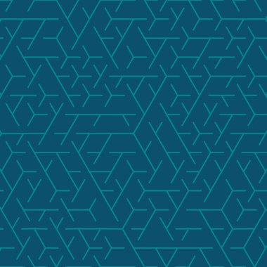  Altıgen Labirent deseni soyut illüstrasyon