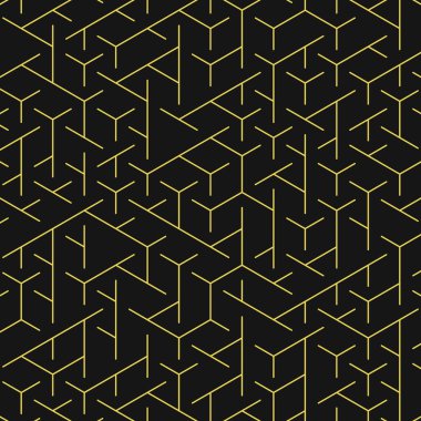  Altıgen Labirent deseni soyut illüstrasyon