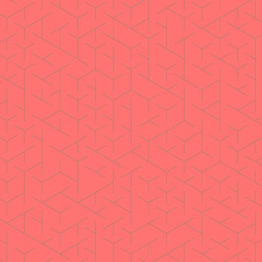  Altıgen Labirent deseni soyut illüstrasyon