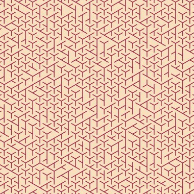  Altıgen Labirent deseni soyut illüstrasyon