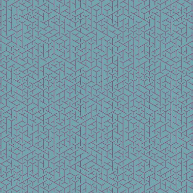  Altıgen Labirent deseni soyut illüstrasyon