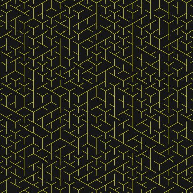  Altıgen Labirent deseni soyut illüstrasyon