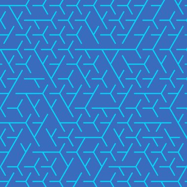  Altıgen Labirent deseni soyut illüstrasyon