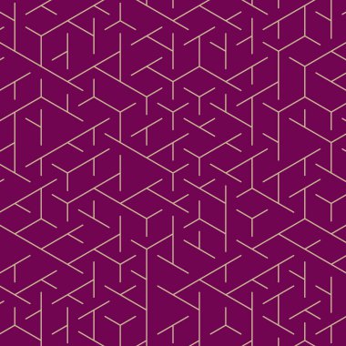  Altıgen Labirent deseni soyut illüstrasyon