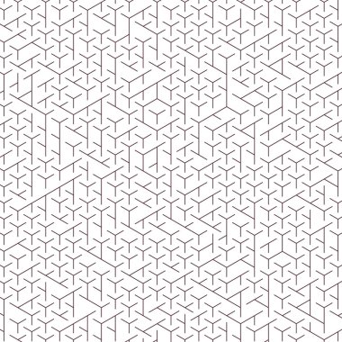  Altıgen Labirent deseni soyut illüstrasyon