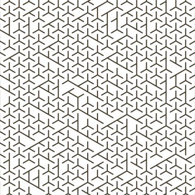  Altıgen Labirent deseni soyut illüstrasyon