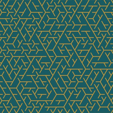  Altıgen Labirent deseni soyut illüstrasyon