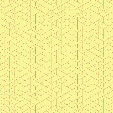  Altıgen Labirent deseni soyut illüstrasyon