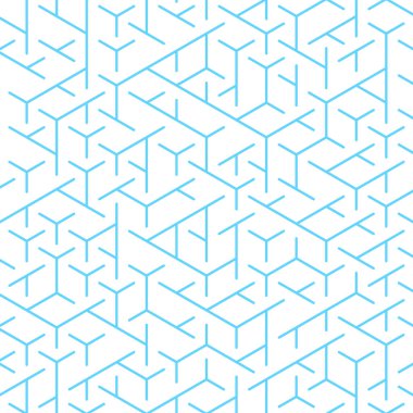  Altıgen Labirent deseni soyut illüstrasyon