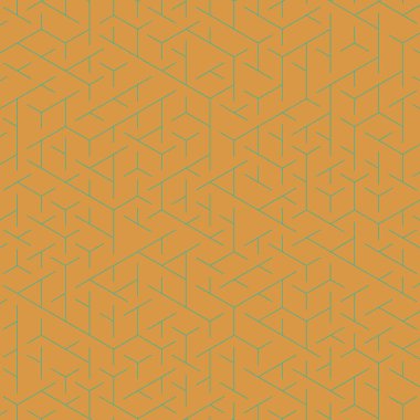  Altıgen Labirent deseni soyut illüstrasyon