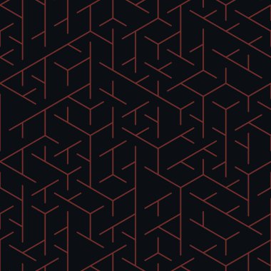  Altıgen Labirent deseni soyut illüstrasyon