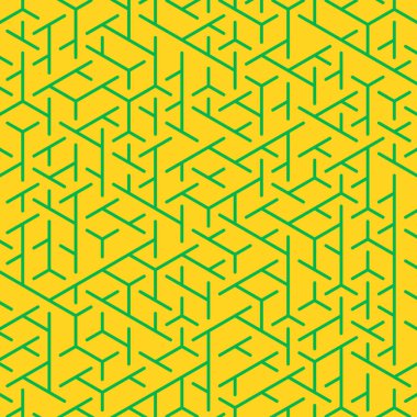  Altıgen Labirent deseni soyut illüstrasyon